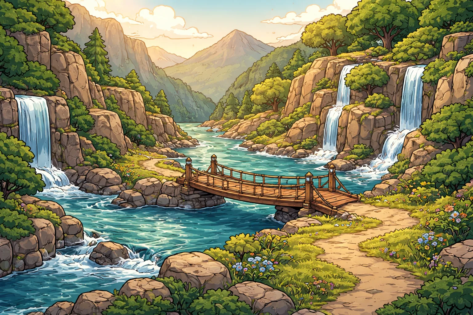 Mountain River Valley